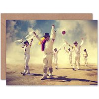 Traditional British Morris Dancers Beach Art Card