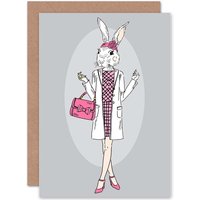 Fashion Animal Bunny Handbag Card