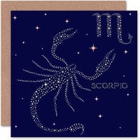 Astrology Scorpio Zodiac Star Sign Birthday Card