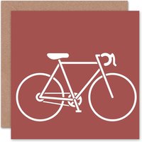 Bicycle Silhouette Art Blank Just to Say Card