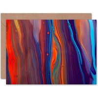 Artery8 Abstract Multi Coloured Paint Art Card