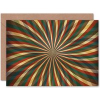 Abstract Swirl Illusion Art Blank Just to Say Card