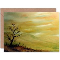Autumn Tree Landscape Art Blank Just to Say Card