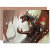 Artery8 Lord Fantasy Dragon Art Blank Just to Say Card