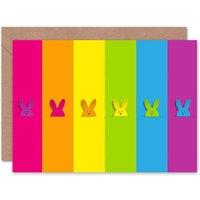 Debenhams 15% Off Colourful Stripe Easter Cards Featuring Wee Blue Coo Bunnies