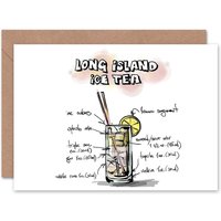 Artery8 Long Island Iced Tea Cocktail Drink Friendship Card