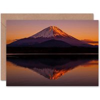 Mountain Water Reflection Sunset Art Blank Just to Say Card