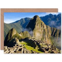 Artery8 Landmark Machu Picchu Ruins Art Blank Just to Say Card