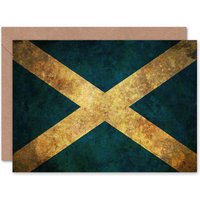 Scotland Flag Grunge Scottish Scotland Card