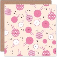 Bunny Faces Pattern Rabbit Easter Card