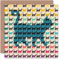 Debenhams Enjoy 15% Off Colourful CatInspired Greeting Card for Cat Enthusiasts