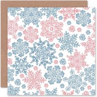 Snowflakes Pattern Christmas Card