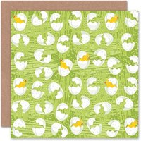 Wee Blue Coo Egg Baby Chicks Hatching Spring Easter Child Kids Card