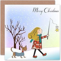 Merry Winter Dog Christmas Card