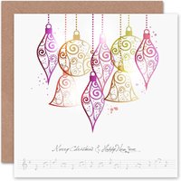 Merry Music Decorations Christmas Card