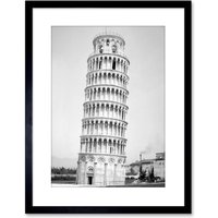 Wall Art Print Photo Architectural Leaning Tower Pisa Italy Artwork Framed 9X7 Inch W7" x H9"