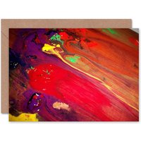 Artist Palette Colours Paint Abstract Photograph Greeting Card