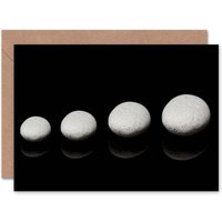Abstract Pebble Stone Reflection Art Card