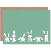 Bunny Poses Rabbits Springtime Easter Card