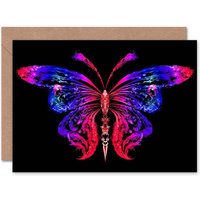 Butterfly Bright Colourful Illustration Art Card