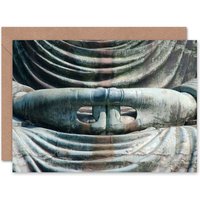 Dt Meditation Hands Statue Birthday Card