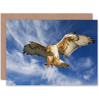 Majestic Eagle Bird Hunting Dive Scene Animal Lover Card