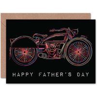 Fathers Day Colourful Illustration Dad Card