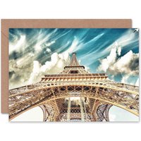 Artery8 Graph Landmark Eiffel Tower Paris View Art Card