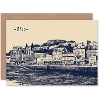Artery8 Oban Scotland City Vintage Postcard Travel Birthday Card