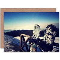 Snowboarding Winter Sport Snow Snowboard Photograph Card