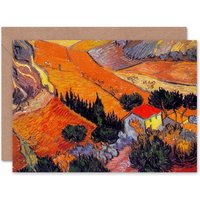 Artery8 Landscape with House Ploughman Vincent Van Gogh Painting Card