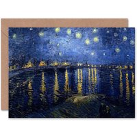 Van Gogh Starry Night Rhone River Old Master Painting Card