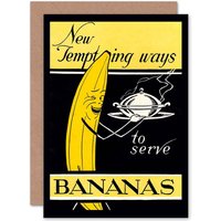 Artery8 Advert Bananas Food Fruit Funny 1939 New Bday Art Blank Card