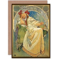 Artery8 Alphonse Mucha Princess Hyacinth 1911 Art Nouveau Card