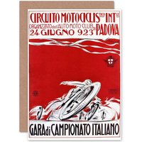 Exhibition Sport Motorcycle Race Champion Art Card