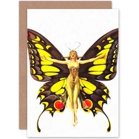 Artery8 Magazine 1922 Life Butterfly Flapper Dancer Birthday Art Card