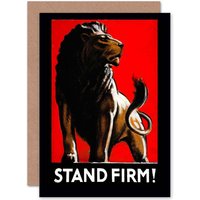 Propaganda Stand Firm Lion Birthday Card