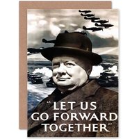 War Churchill Winston Military Victory UK Quote Card