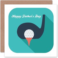 Golf Tee Shot Golfing Dad Fathers Day Card