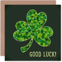 Artery8 St Patricks Day Clover Good Luck Card
