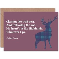 Artery8 Quote Robert Burns Poet Heart Highlands Scottish Card