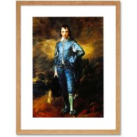 Painting Portrait Study 1770 Thomas Gainsborough Artwork Framed Wall Art Print 12X16 Inch Light Oak