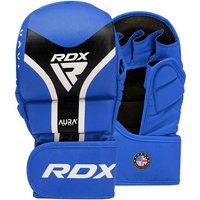 RDX SPORTS Men's RDX Grappling Gloves Shooter AURA Plus T-17 in Blue | Size: Small