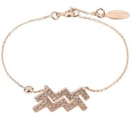 Latelita Women's Zodiac Horoscope Star Sign Bracelet Aquarius in Rose Gold