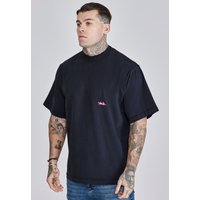 Black Neon Pink Oversized T Shirt