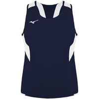 Team Authentic Round Neck Navy White Singlet Vest