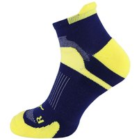 DryLite Yellow Navy Race Low Running Socks