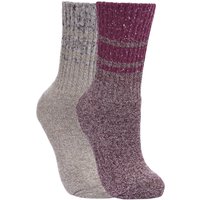 Trespass Women's 2 Pack Hadley Hiking Boot Socks in Mid Grey | Size: 6-8