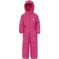Trespass Dripdrop Padded Waterproof Rain Suit in Dark Pink | Size: 18-24 m