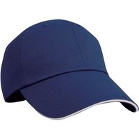 Herringbone Contrast Sandwich Peak Baseball Cap Dark